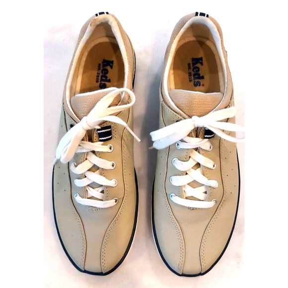Keds Spirit Faux Leather Sneaker Women's Stone Beige Tan‎ Size 8 Walking - Picture 7 of 12